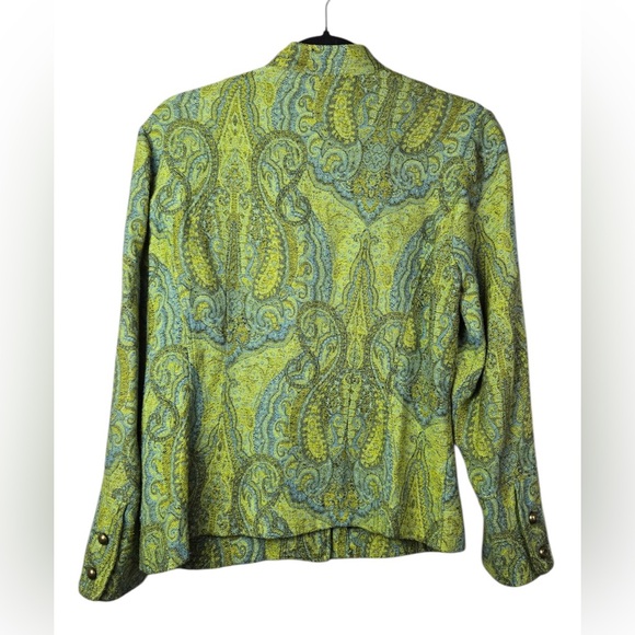 Coldwater Creek Green Paisley Women's Jacket💕 - Picture 2 of 4